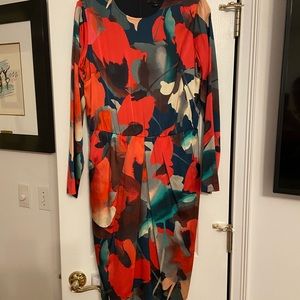 St. John Floral Print Dress